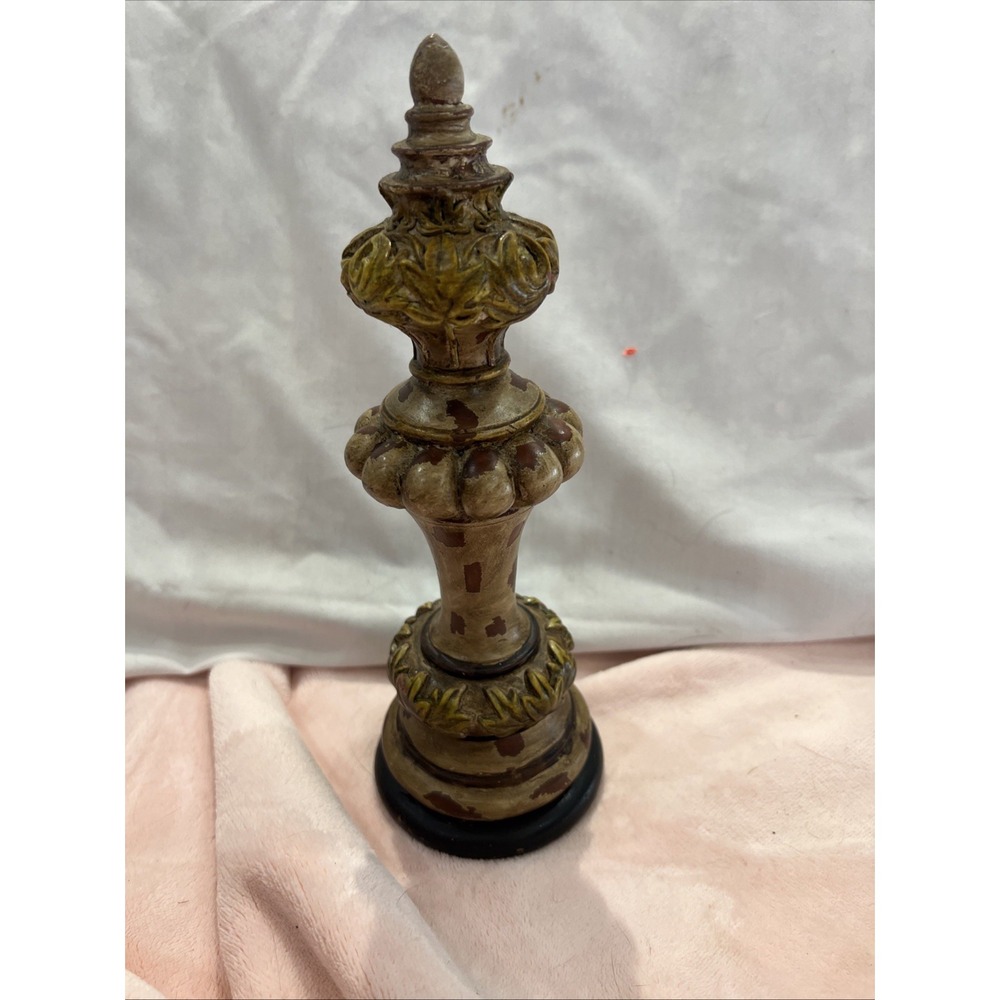 Vintage Decorative wood Finial Sculpture 10 Inch Home Decor Ornament Victorian